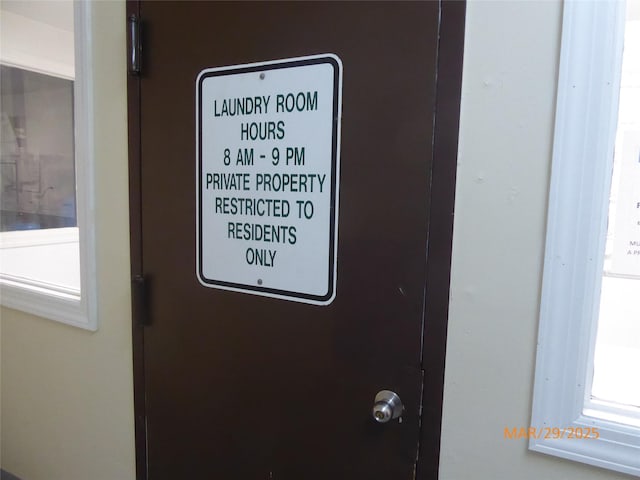 view of room details