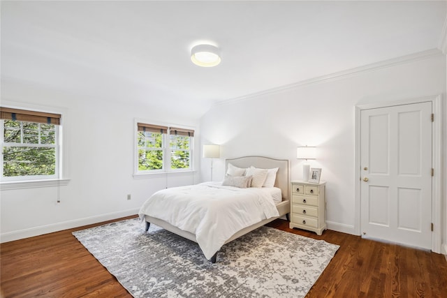 32 Pryer Ln, Larchmont, NY 10538 - bedroom with ornamental molding, dark wood finished floors, and multiple windows