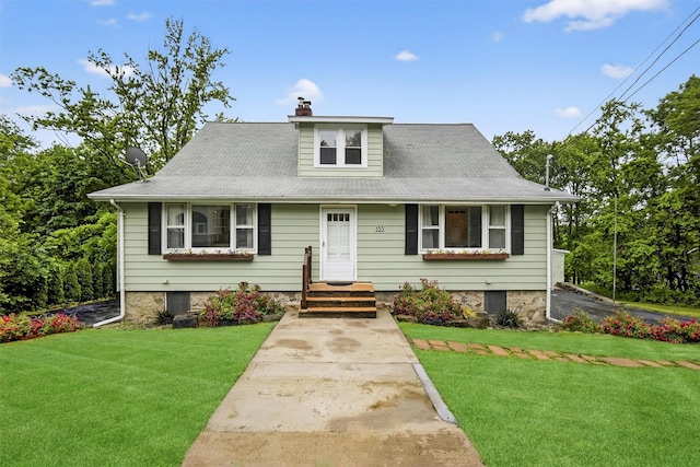 155 Tuckers Corners Rd, Plattekill, NY 12528 - bungalow-style home featuring a chimney and a front lawn