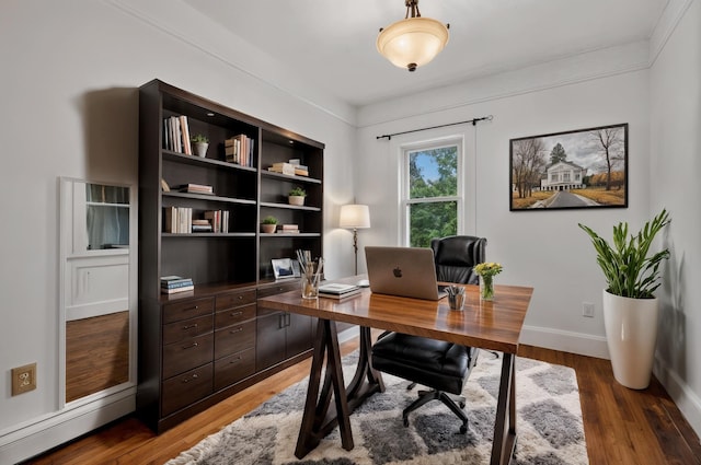 155 Tuckers Corners Rd, Plattekill, NY 12528 - office area featuring wood finished floors and baseboards