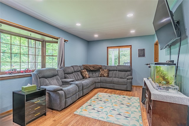 6 Swain Dr, Pleasant Valley, NY 12569 - living area with light wood-style floors and recessed lighting