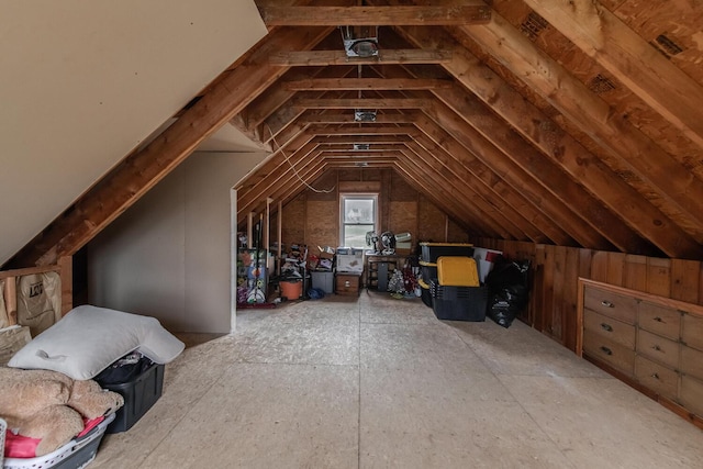 view of attic