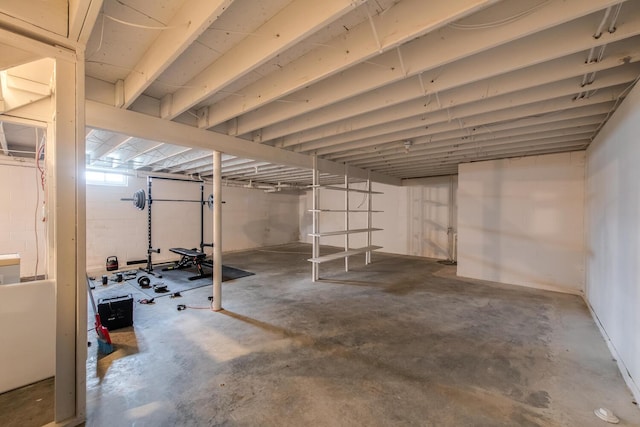 view of basement