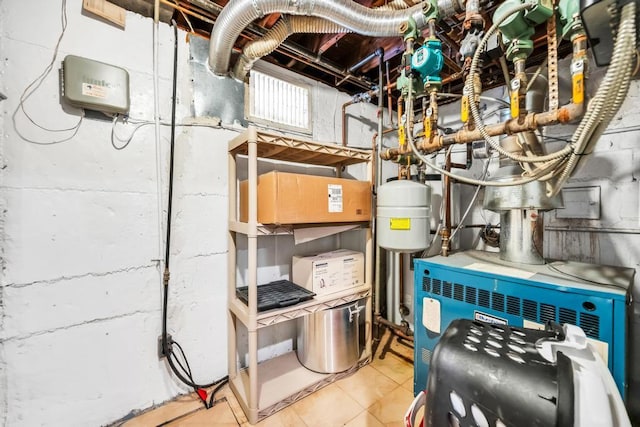 34 Duke Dr, Manhasset Hills, NY 11040 - utility room with a heating unit