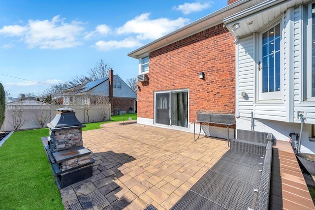 34 Duke Dr, Manhasset Hills, NY 11040 - view of patio with a fenced backyard