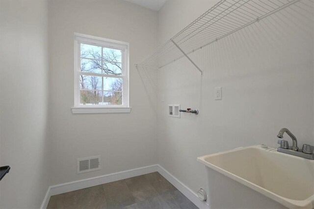 LOT2 Lakes Rd, Monroe, NY 10950 - laundry room with laundry area, visible vents, baseboards, hookup for a washing machine, and a sink