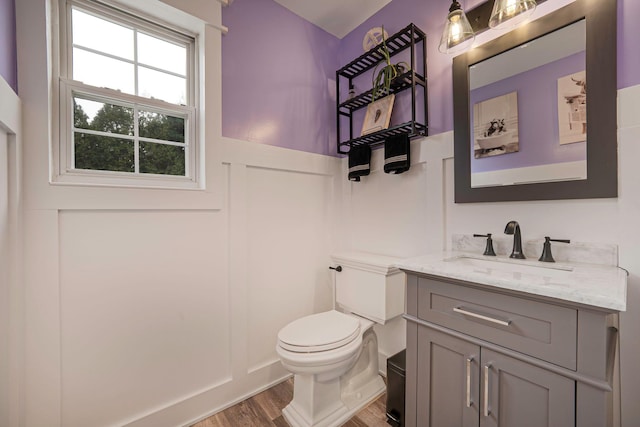 6 Premier Ct, Port Jefferson Station, NY 11776 - bathroom featuring toilet, vanity, and wood finished floors