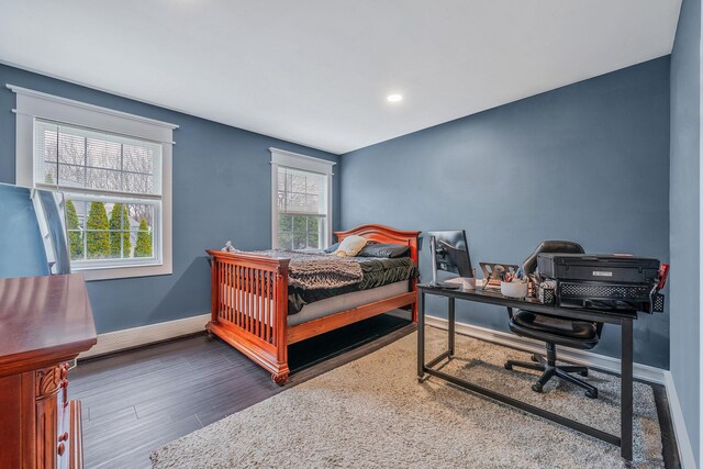 6 Premier Ct, Port Jefferson Station, NY 11776 - bedroom with a baseboard radiator, multiple windows, baseboards, and wood finished floors