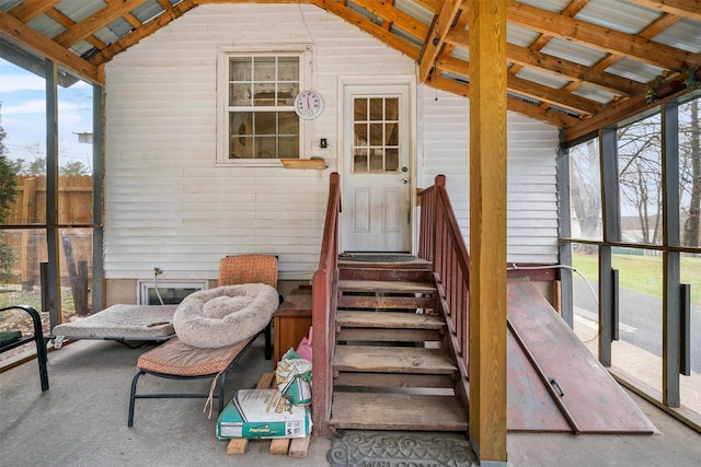 view of sunroom