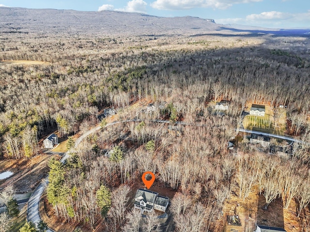 aerial view featuring a mountain view