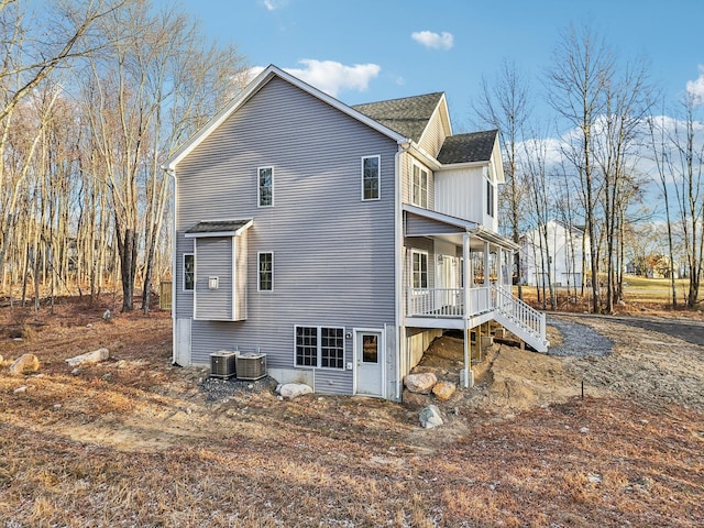 view of home's exterior featuring central AC