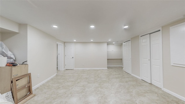 111-09 62nd Dr, Forest Hills, NY 11375 - finished basement with light floors, baseboards, and recessed lighting