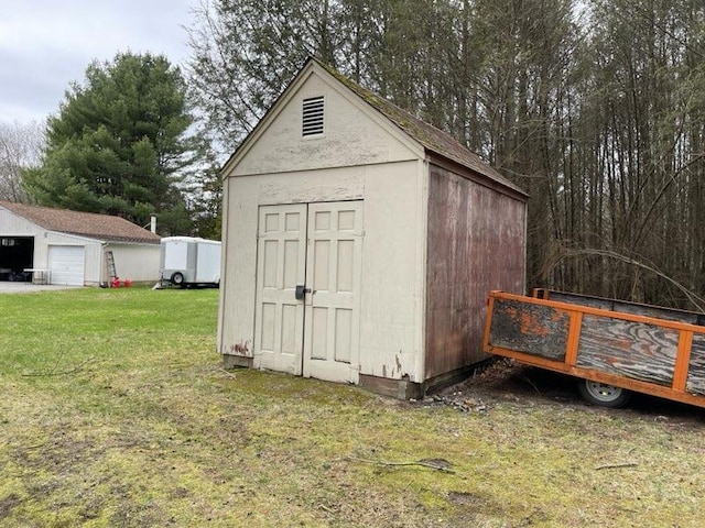 view of shed
