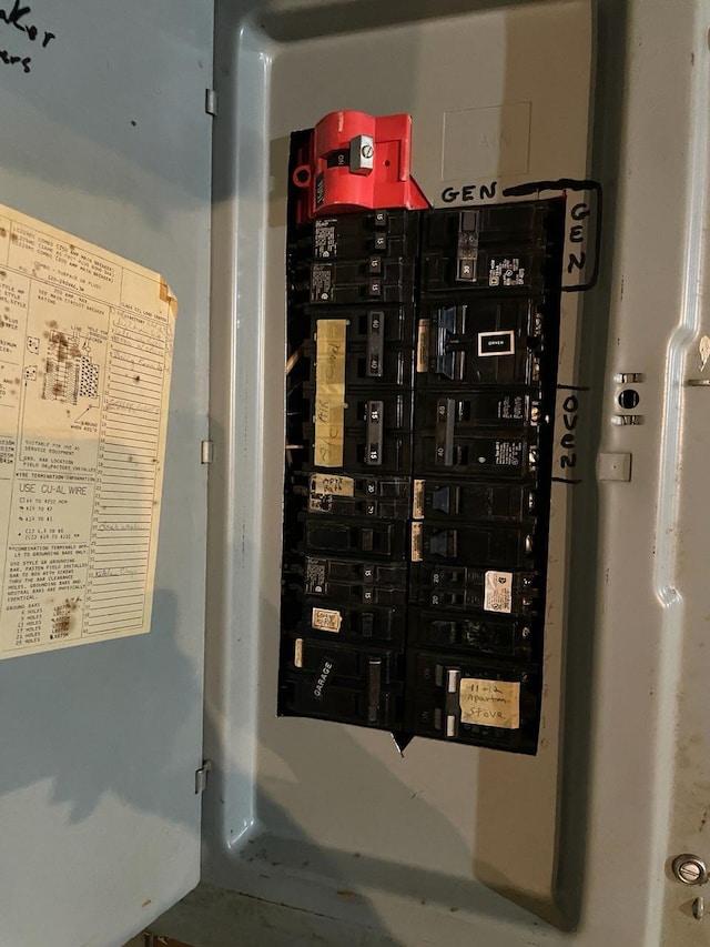 utility room featuring electric panel