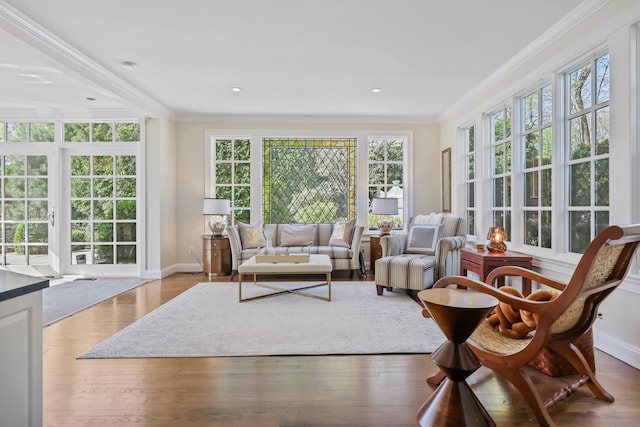 sunroom / solarium with french doors
