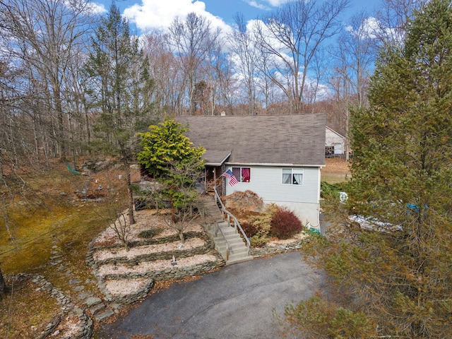 225 Toleman Rd, Washingtonville, NY 10992 - view of front of house featuring stairs and driveway