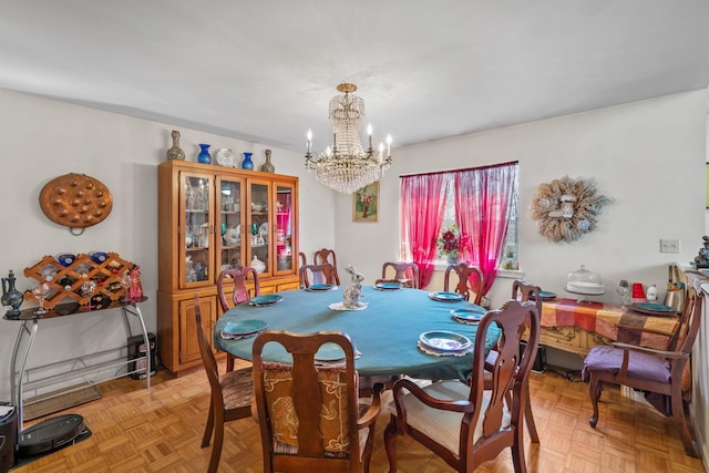 225 Toleman Rd, Washingtonville, NY 10992 - dining space featuring a chandelier