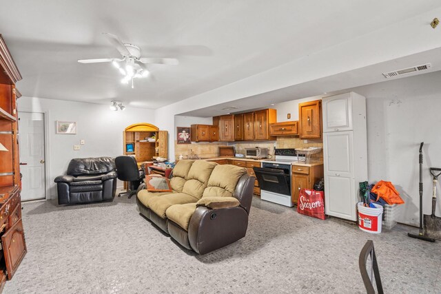 225 Toleman Rd, Washingtonville, NY 10992 - living room with ceiling fan and visible vents