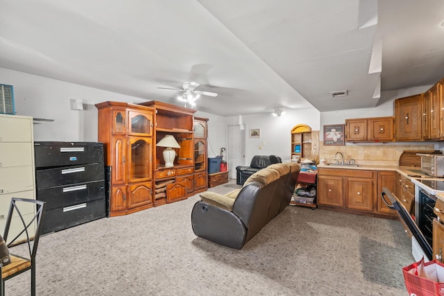 225 Toleman Rd, Washingtonville, NY 10992 - living area with a ceiling fan