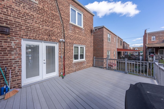 deck with area for grilling