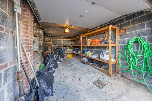 storage area featuring electric panel