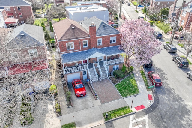 drone / aerial view featuring a residential view