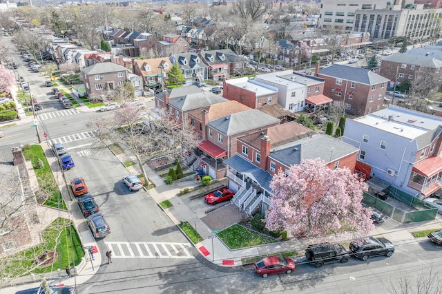 drone / aerial view with a residential view