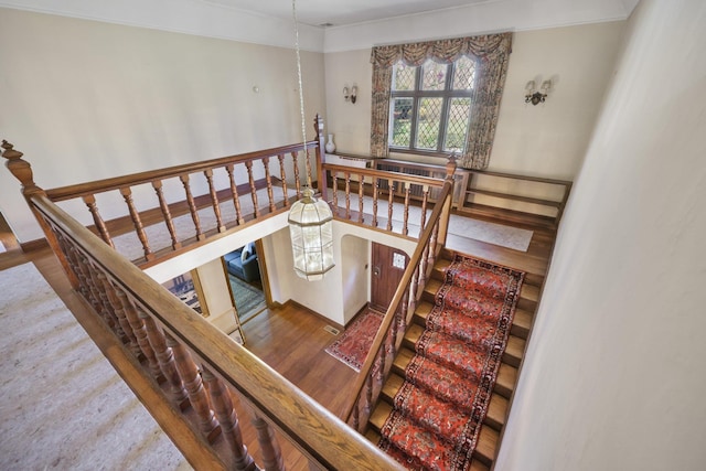 86 Hereford Rd, Bronxville, NY 10708 - stairs featuring wood finished floors