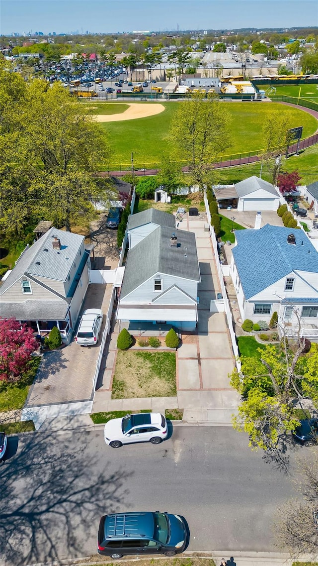 bird's eye view with a residential view