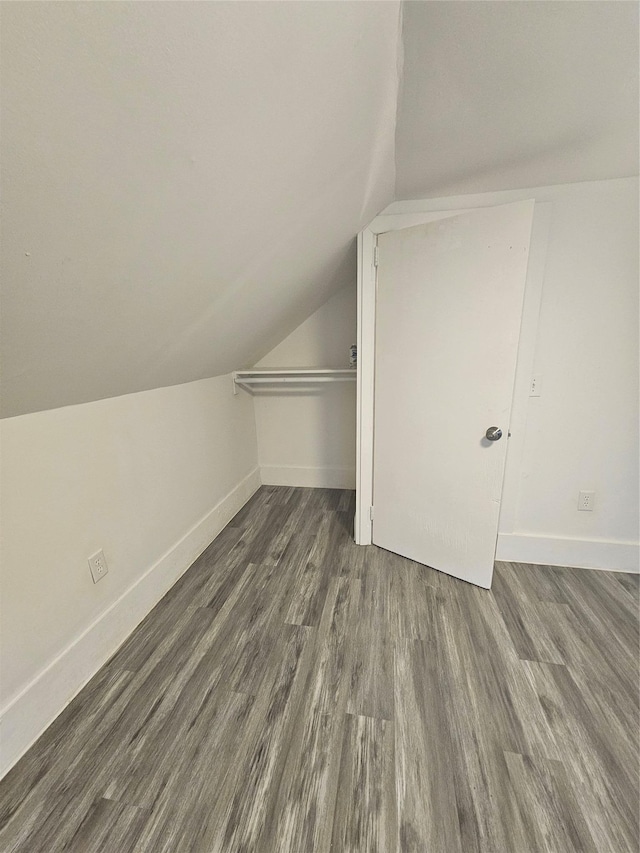 648 Lybolt Rd, Middletown, NY 10941 - additional living space featuring baseboards, lofted ceiling, and wood finished floors