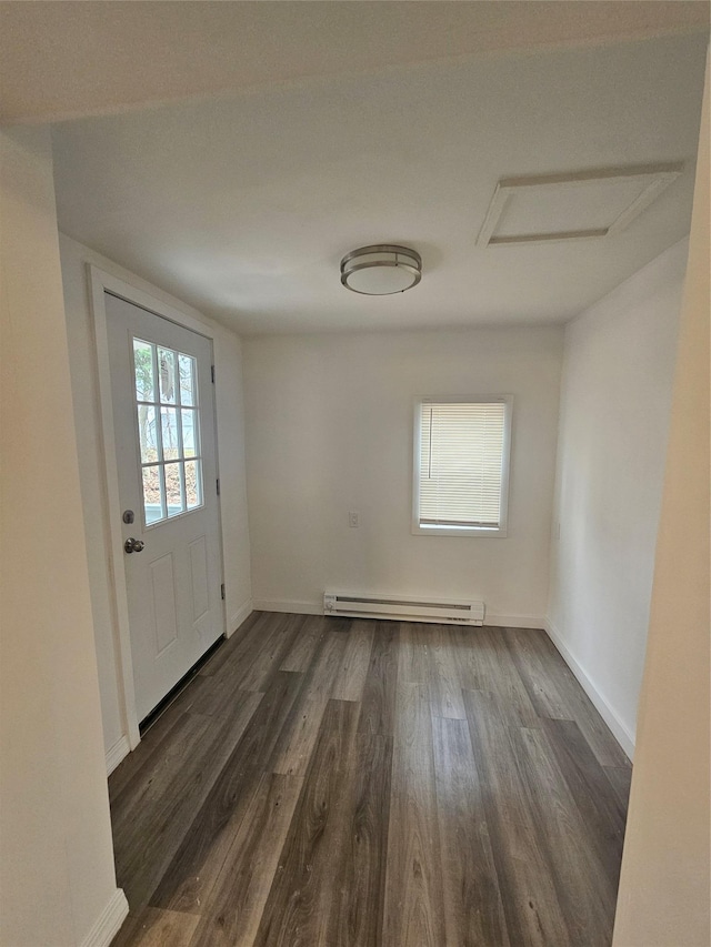 648 Lybolt Rd, Middletown, NY 10941 - interior space with baseboards, baseboard heating, and dark wood-style floors
