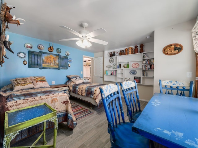 236 Lakeview Drive Rd, Eldred, NY 12743 - bedroom featuring a ceiling fan and wood finished floors