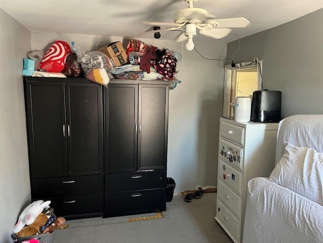 216 N Ocean Ave, Freeport, NY 11520 - bedroom with a ceiling fan and carpet floors