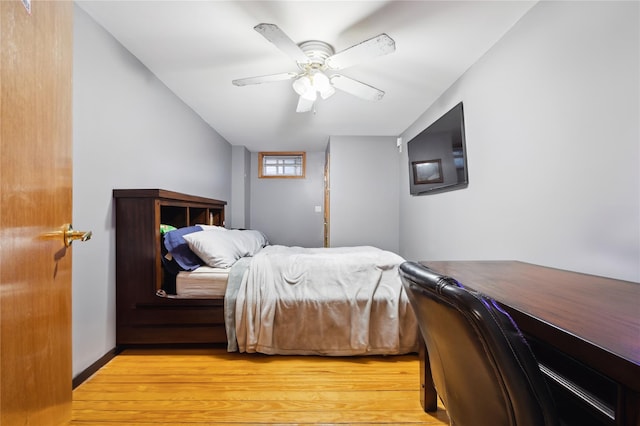 21-25 146th St, Whitestone, NY 11357 - bedroom with light wood finished floors and ceiling fan