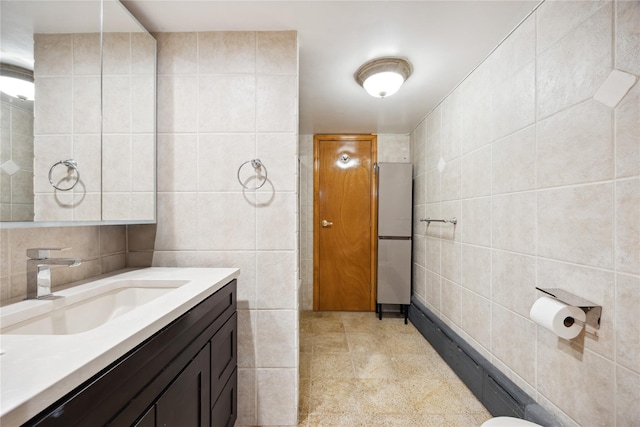 21-25 146th St, Whitestone, NY 11357 - bathroom featuring tile walls and vanity