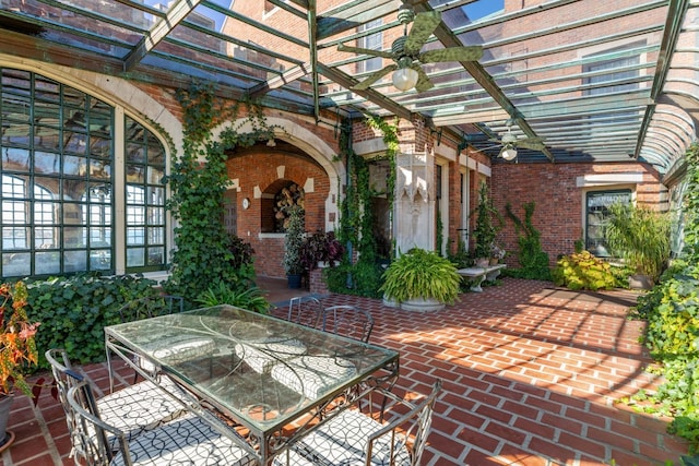31 Fort Hill Dr, Lloyd Harbor, NY 11743 - view of patio featuring a pergola and outdoor dining area