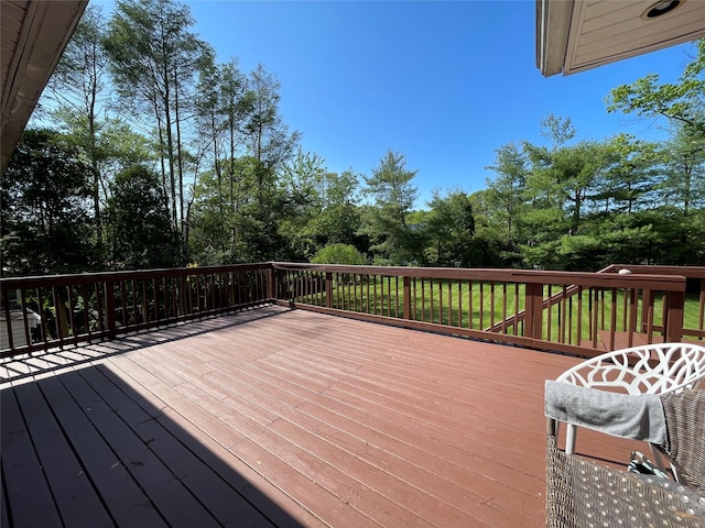 69 Fulton Blvd, Commack, NY 11725 - deck with view of wooded area