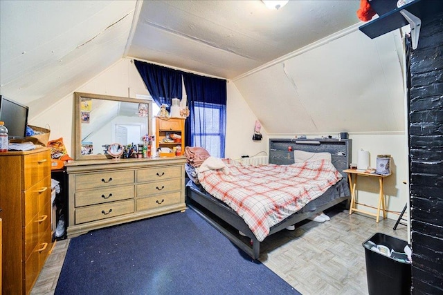61 Haseco Ave, Port Chester, NY 10573 - bedroom with vaulted ceiling and parquet floors