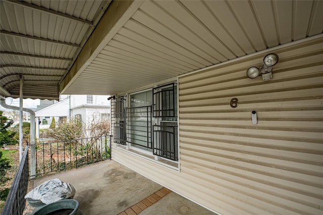 view of patio with covered porch