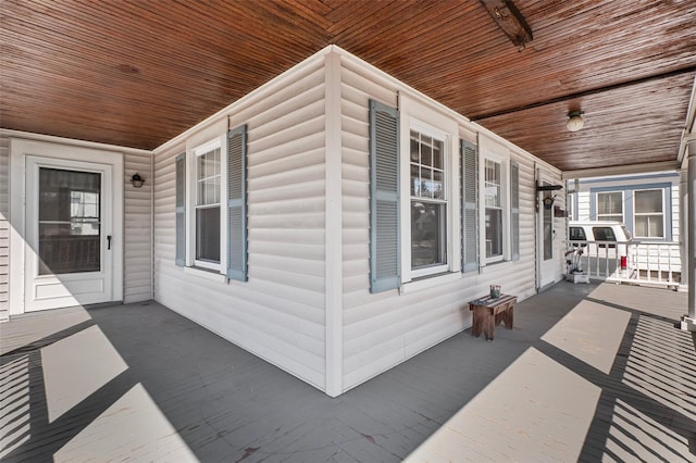 view of patio with a porch