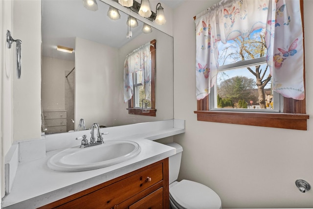full bath with toilet and vanity