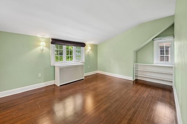 51 Valley Rd, Larchmont, NY 10538 - bonus room with wood finished floors, radiator heating unit, and vaulted ceiling
