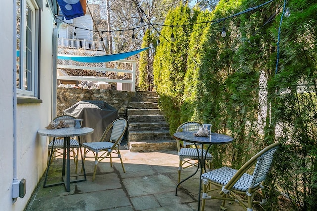 51 Valley Rd, Larchmont, NY 10538 - view of patio / terrace with stairs and grilling area