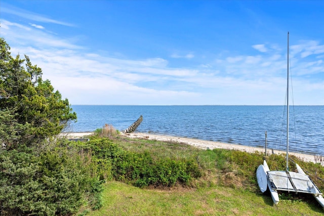 water view featuring local beach