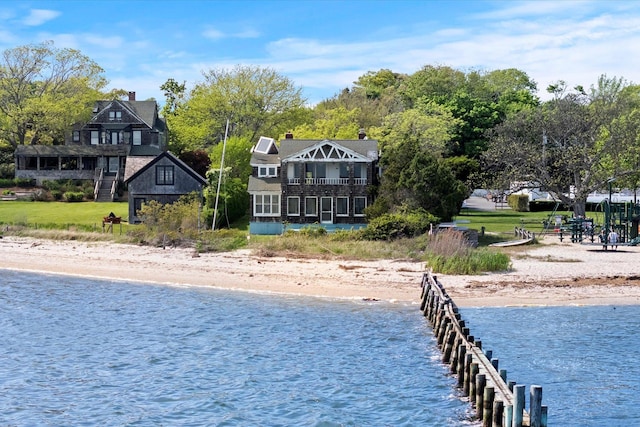 water view featuring nearby beach