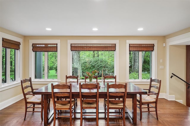 17 Eastwoods Rd, Pound Ridge, NY 10576 - dining room featuring recessed lighting, wood finished floors, and baseboards