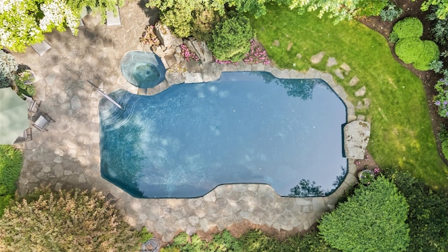 17 Eastwoods Rd, Pound Ridge, NY 10576 - bird's eye view of a pool