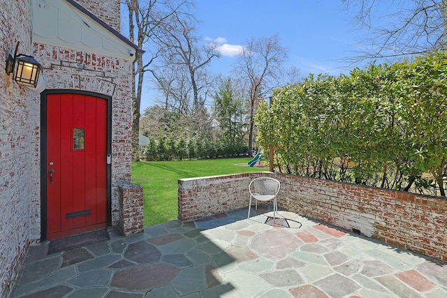 165 Valley Rd, New Rochelle, NY 10804 - view of patio / terrace with a playground