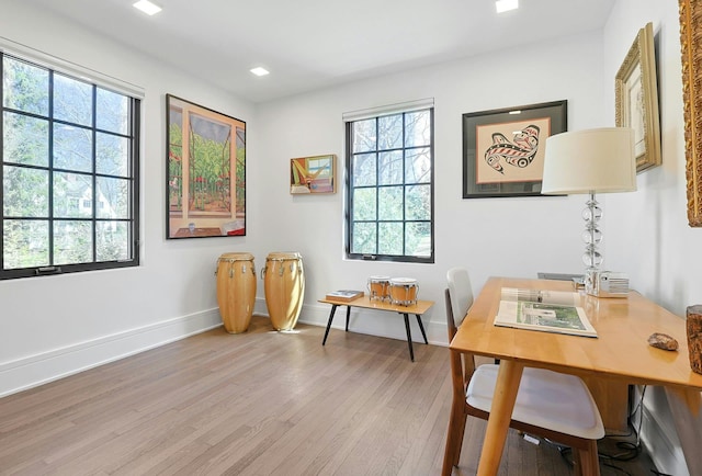 165 Valley Rd, New Rochelle, NY 10804 - office with baseboards, recessed lighting, and wood finished floors