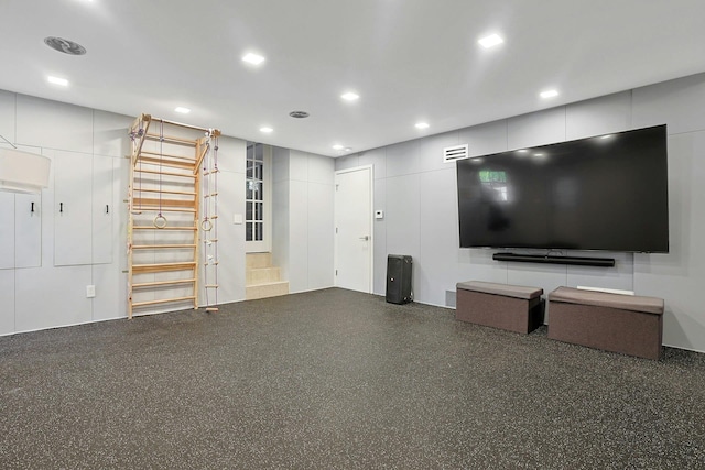 165 Valley Rd, New Rochelle, NY 10804 - unfurnished living room with visible vents and recessed lighting